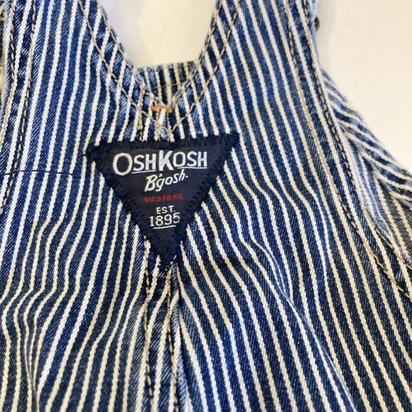 Vintage OshKosh B'Gosh Overalls Vestback Railroad Hickory Stripe 18 Months - Picture 5 of 6